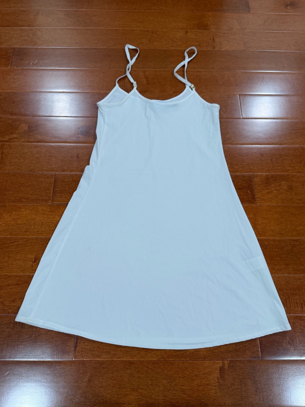 Hill House White Nylon & Elastane Adjustable Strap Sleeveless The Slip Dress XS - Picture 4 of 6